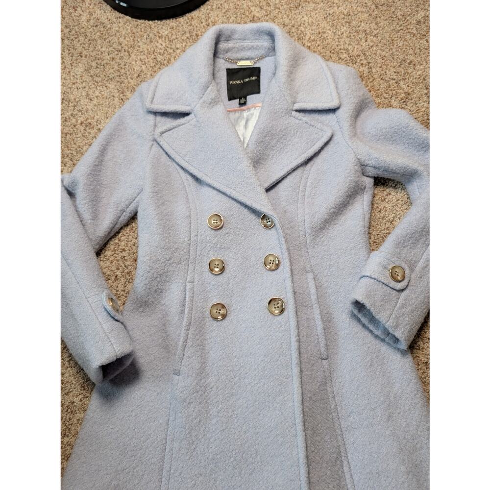 IVANKA TRUMP Double Breasted Textured Wool Blend Jacket/Coat, size Women's 6 - Picture 6 of 16